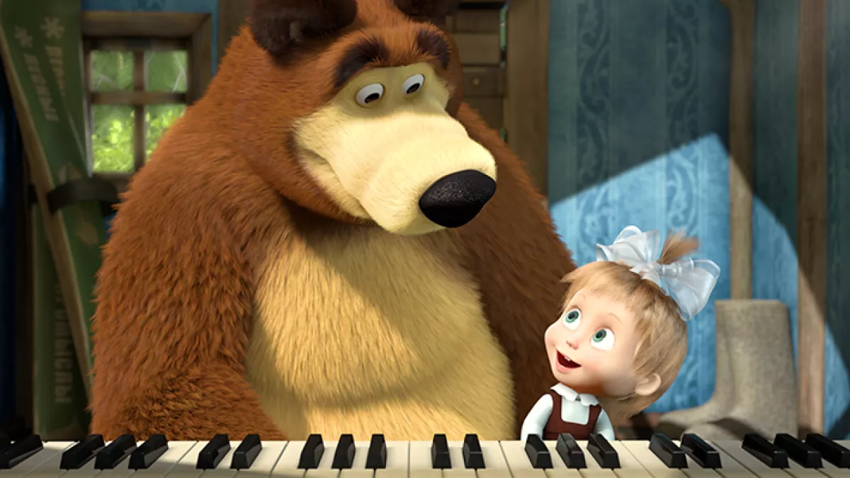 © Animaccord Masha et Michka, petite fille avec un gros ours