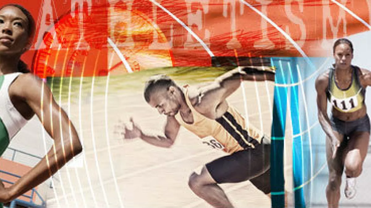 PAROLE D'ATHLÈTE affiche meeting athlétisme - @ Shop option/suivi Région Guadeloupe