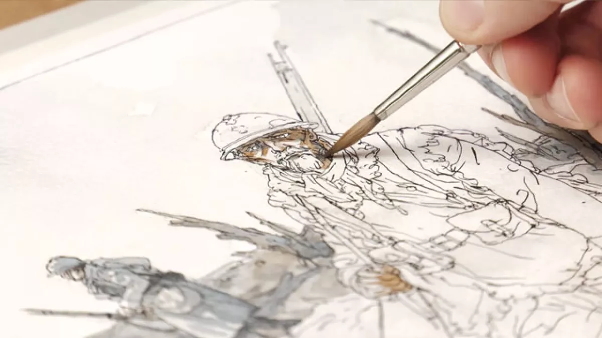 Là où poussent les coquelicots Dessin d'un soldat