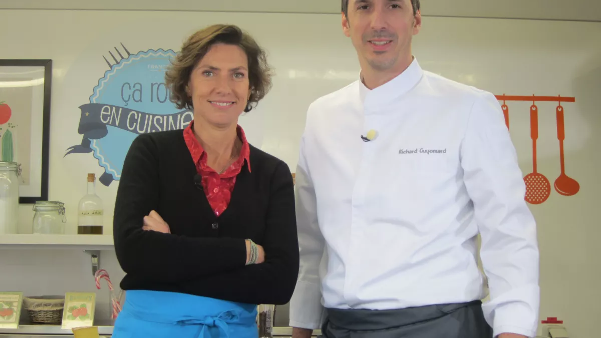 Ça roule en cuisine - Richard Guyomard et Sophie Menut - crédit FTV Ça roule en cuisine - Richard Guyomard et Sophie Menut - crédit FTV