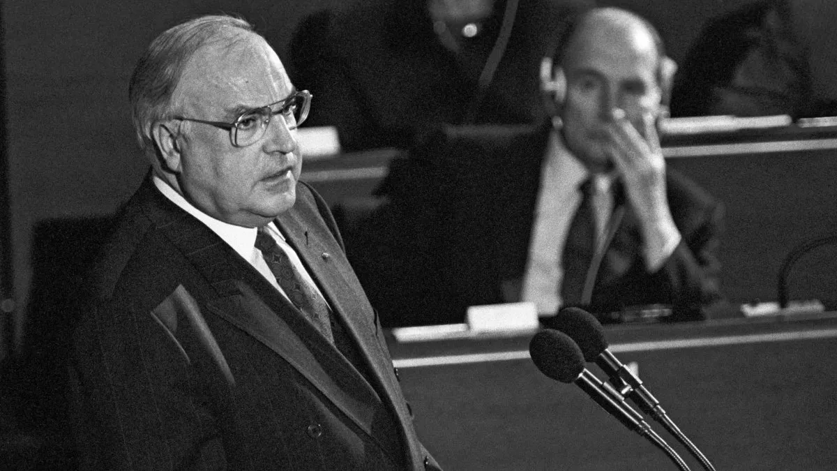 Helmut Kohl le 22/11/1989 - crédit Rolf Haid/Picture alliance/dpa/MaxPPP Helmut Kohl le 22/11/1989 - crédit Rolf Haid/Picture alliance/dpa/MaxPPP