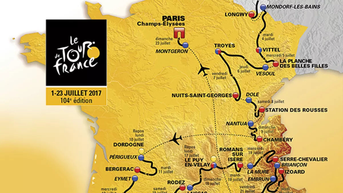 Parcours TDF 2017 Parcours TDF 2017