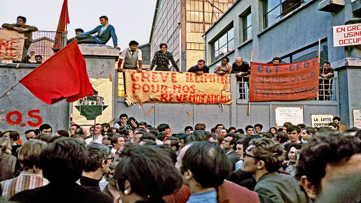 PHOTO : Usine en grève mai 68