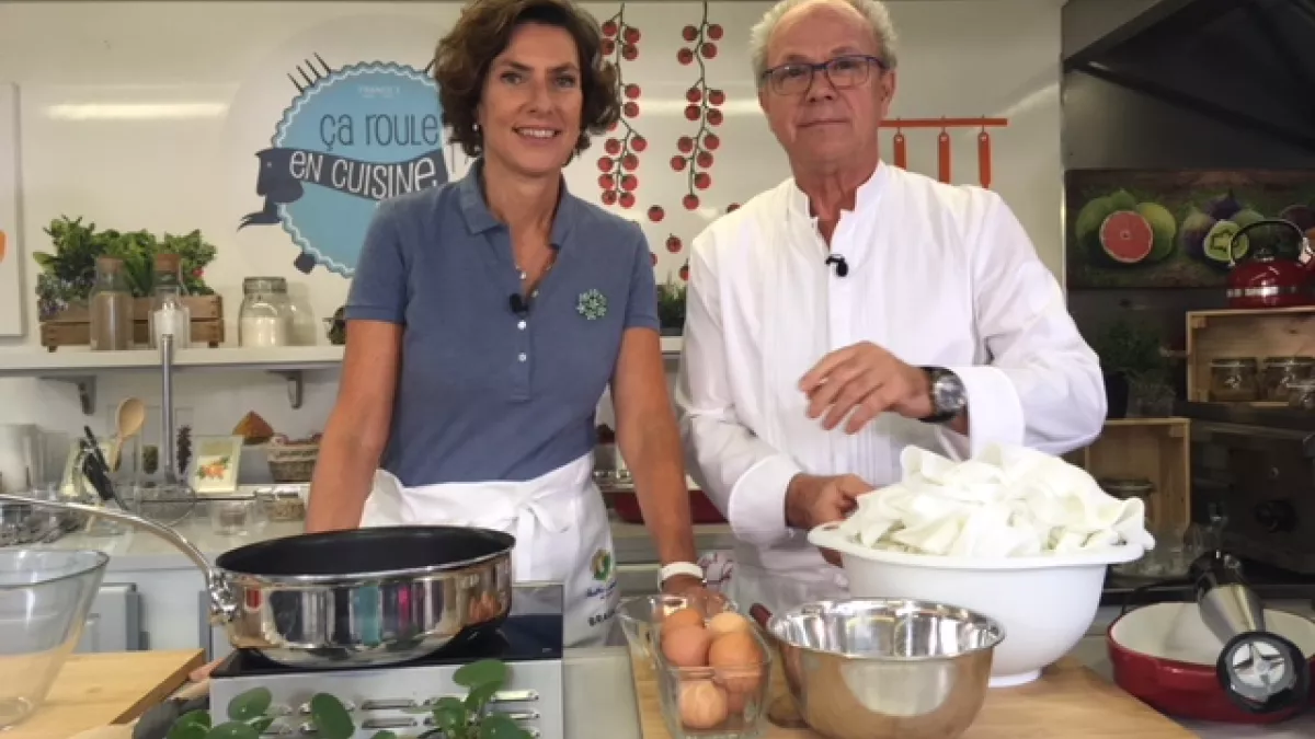 ça roule en cuisine - Gilles Stutzmann et Sophie Menut - crédit FTV ça roule en cuisine - Gilles Stutzmann et Sophie Menut - crédit FTV