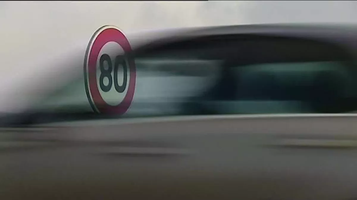 La limitation à 80 km/h est en test depuis près de deux ans sur la RN 151, entre Auxerre (Yonne) et Varzy (Nièvre)/©FTV Panneaux 80km/h