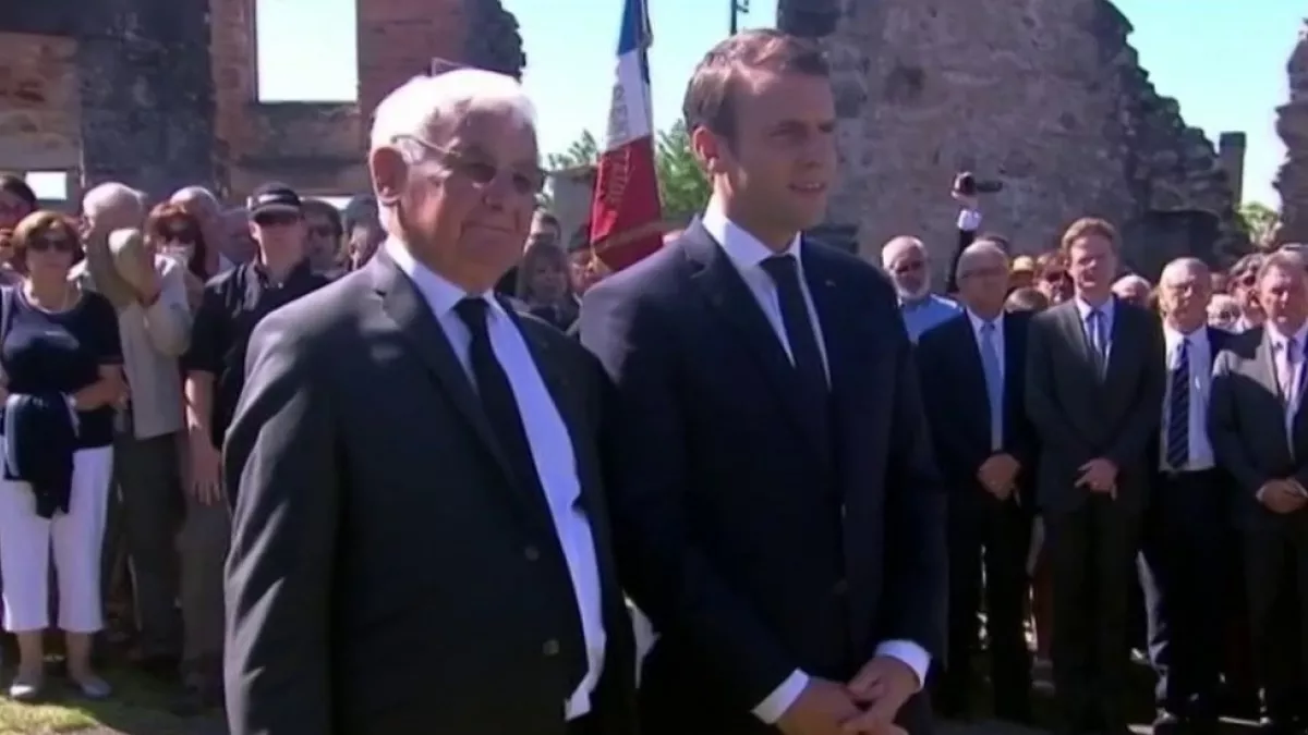 Emmanuel Macron à Oradour Emmanuel Macron à Oradour