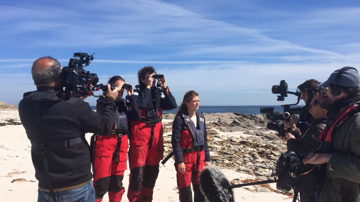 Marine Barnerias en tournage