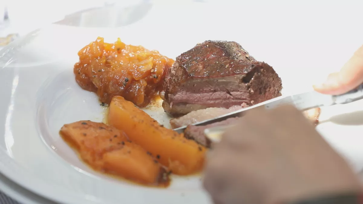 Magret de canard au chutney de melon Magret de canard au chutney de melon