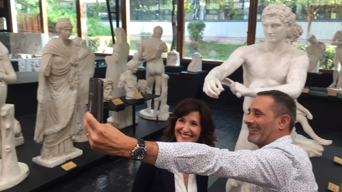 Selfie au musée des Moulages à Montpellier Selfie au musée des Moulages à Montpellier