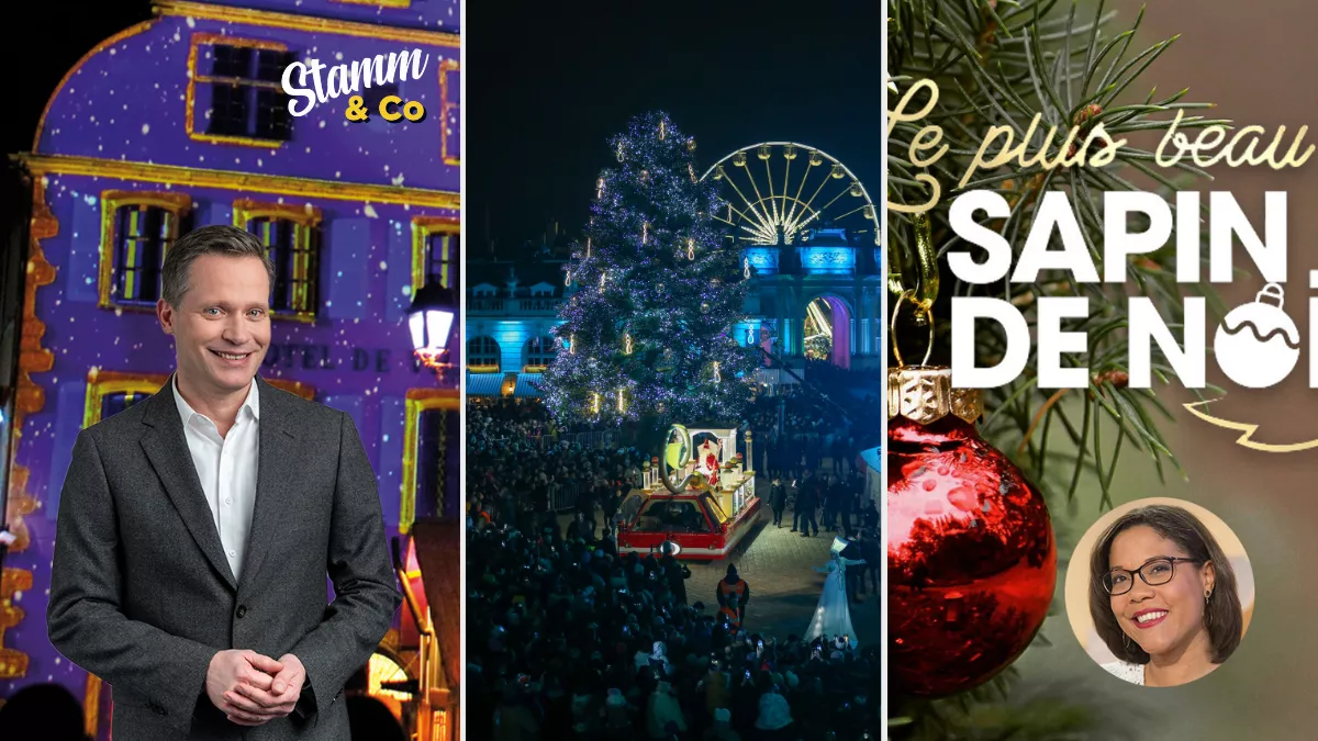 Hervé Aeschbacher et Stamm & Co spécial Noël à Turckheim © Alain Berton - Le grand défilé de Saint Nicolas à Nancy © Ville de Nancy - Le plus beau sapin de Noël à Sélestat © Eden Hervé Aeschbacher et Stamm & Co spécial Noël - Le grand défilé de Saint Nicolas à Nancy - Le plus beau sapin de Noël
