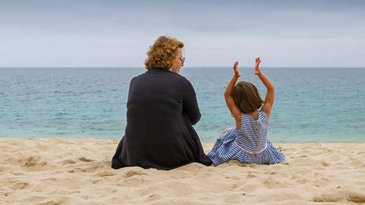 Hélène sur la plage