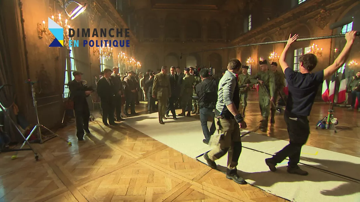 Dimanche en politique Grand Est - Le Grand Est, terre de tournages - CREDIT FTV Scène de tournage en région Grand Est - crédit FTV
