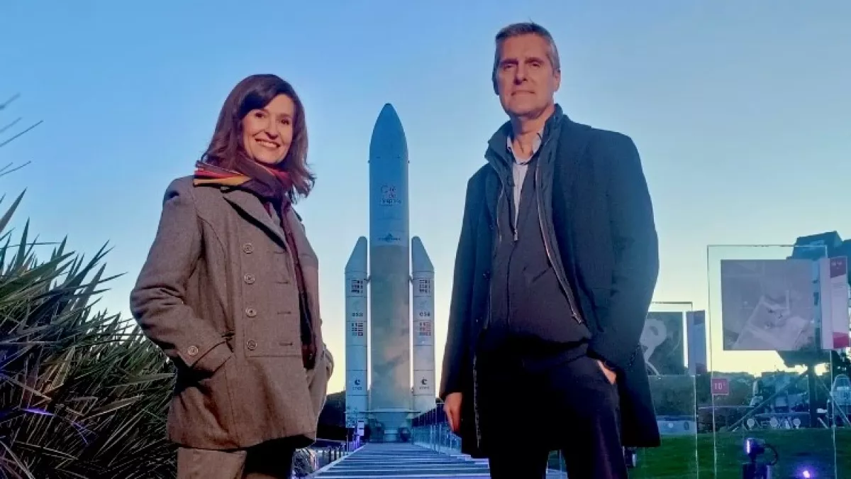 Anne-Sophie Mandrou et Nicolas Albrand à la Cité de l'Espace Anne-Sophie Mandrou et Nicolas Albrand à la Cité de l'Espace