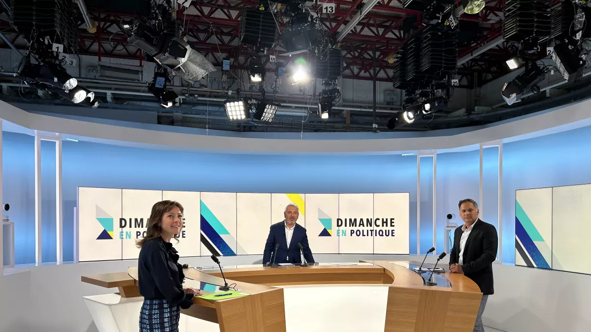 Communication France 3 Occitanie Carole Delga sur le plateau Dimanche en politique