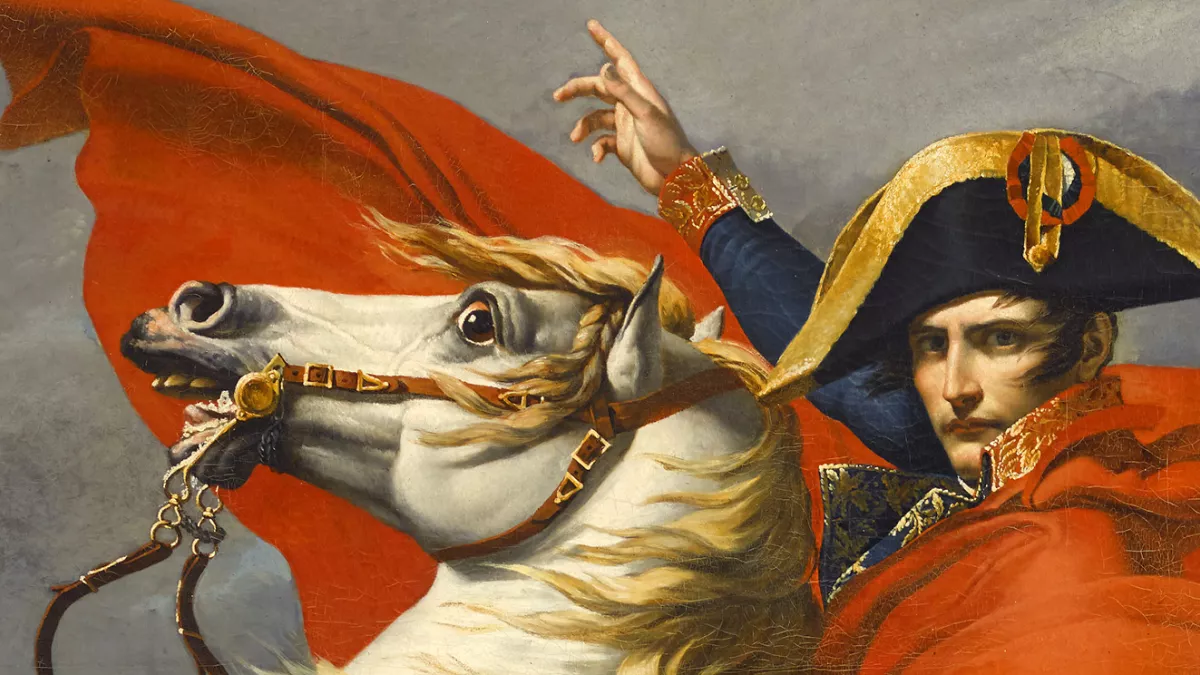 © Rmn - Grand Palais / Franck Raux Jacques-Louis David, Bonaparte, Premier consul, franchissant le Grand-Saint-Bernard, le 20 mai 1800, 1802, Versailles, musée national des châteaux de Versailles et de Trianon