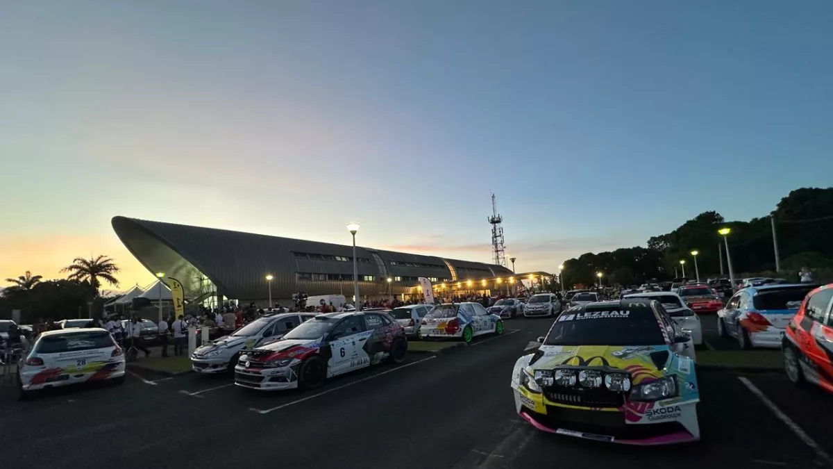parc fermé au morne Bernard - Rallye National des Grands Fonds 2024