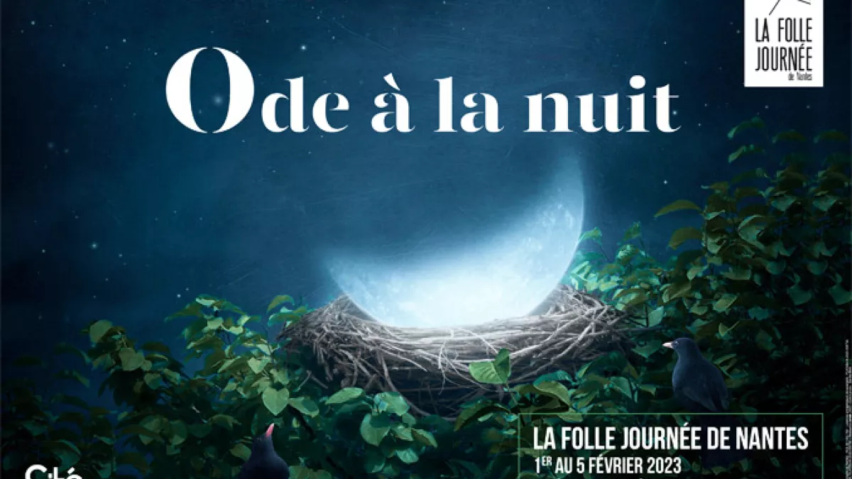 La folle journée 2023 Affiche la folle journée 2023 avec le titre Ode à la nuit