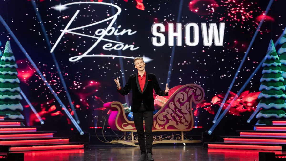 Robin Leon Show spécial Noël décembre 2024 Robin Leon pendant l'enregistrement du Robin Leon Show spécial Noël au Royal Palace de Kirrwiller (Bas-Rhin - Alsace) en janvier 2024