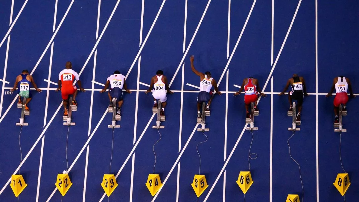 Départ de sportifs 