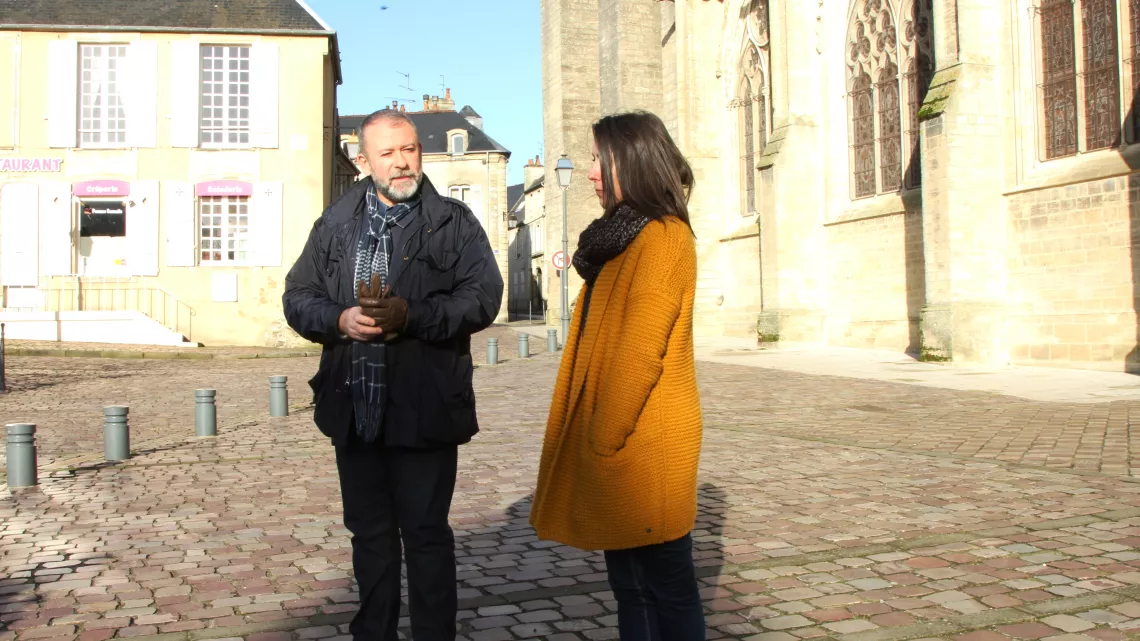Photo d'Emmanuel Maubert et Claire Quéré à Bayeux