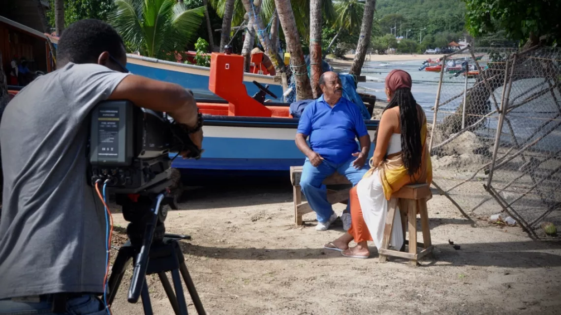 Tournage Ziétaj avec Sainte-Luce François
