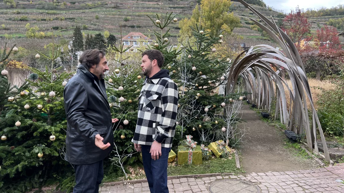 André Manoukian et Claudio Capéo à l'extérieur