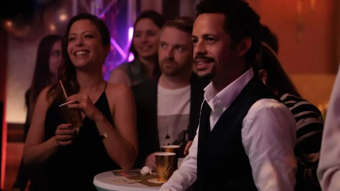 Dounia Coesens (Johanna Marci), Thibaud Vaneck (Nathan Leserman) et Ambroise Michel (Rudy Torres)