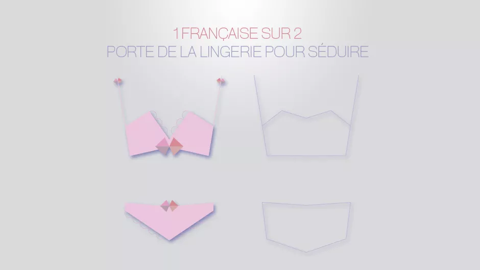 Lingerie à la française 1 Française sur 2 porte de la lingerie pour séduire