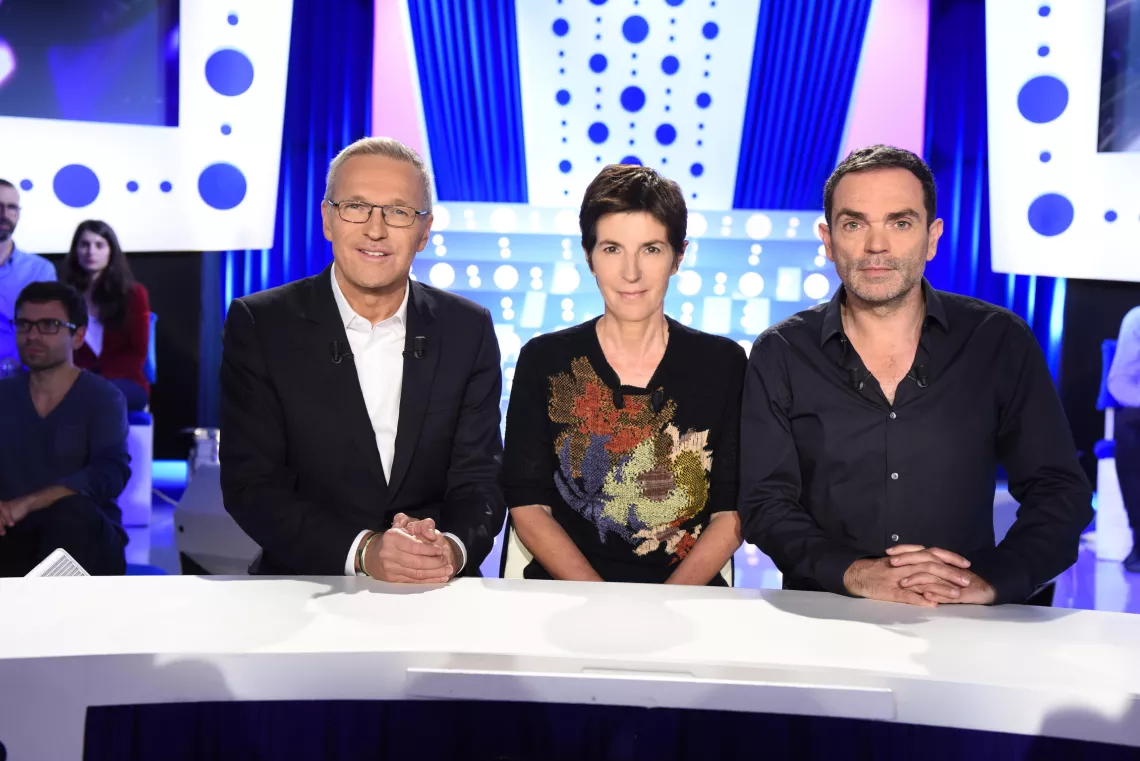 Laurent Ruquier, entouré de Christine Angot et de Yann Moix Laurent Ruquier, entouré de Christine Angot et de Yann Moix