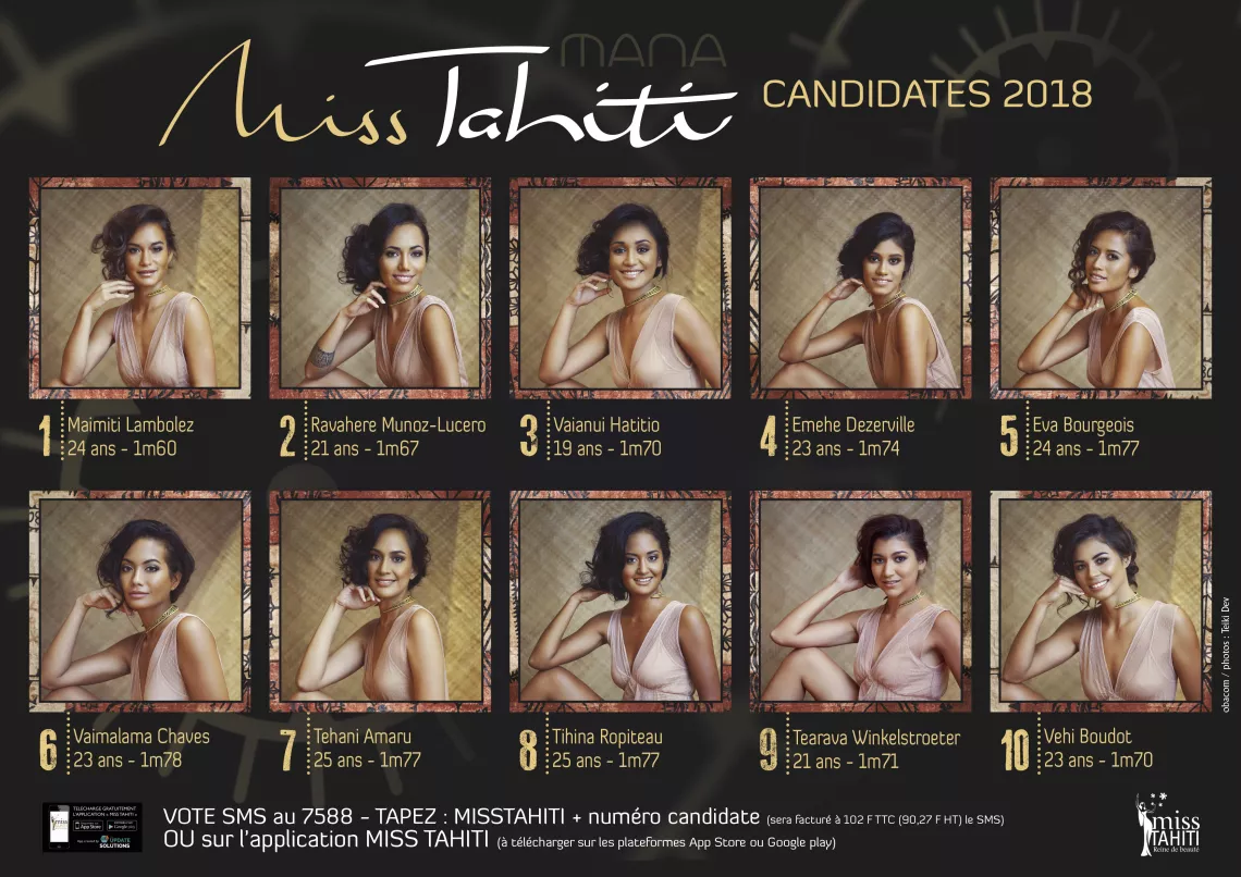 Candidates Miss Tahiti 2018 Candidates Miss Tahiti 2018