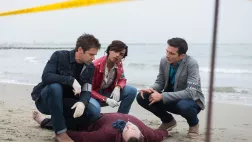 Renaud Leymans, Nelly Lawson, Piérick Tournier dans une scène de l'épisode 2 de Tandem