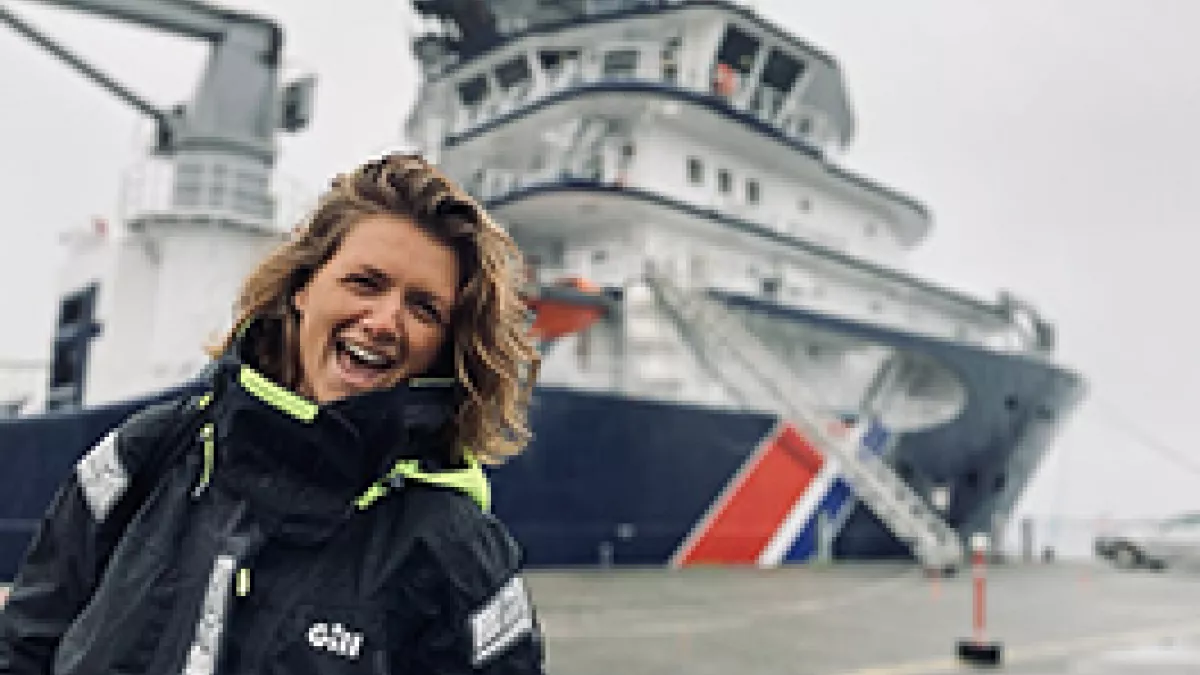 Marine Barnérias à bord de l'Abeille Bourbon