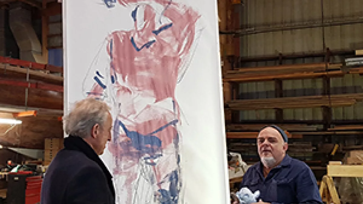 Yann Queffélec et le peintre Paul Bloas